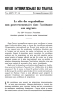 Le rôle des organisations non gouvernementales dans l'assistance aux migrants