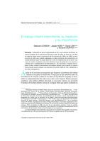 El trabajo infantil intermitente: su medición y su importancia