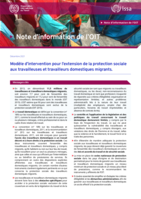 Modèle d’intervention pour l’extension de la protection sociale aux travailleuses et travailleurs domestiques migrants