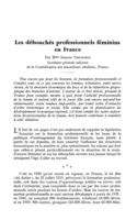 Les débouchés professionnels féminins en France