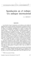 Satisfacción en el trabajo: un enfoque internacional