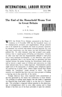 The end of the household Means test in Great Britain