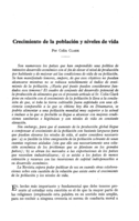 Crecimiento de la población y niveles de vida