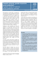Towards universal, gender-responsive social protection ?: a global review of national social protection policies