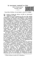 Le mouvement coopératif en Italie