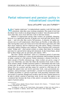 Partial retirement and pension policy in industrialized countries