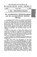 The American labour movement and scientific management