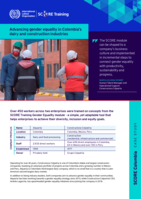 Advancing gender equality in Colombia’s dairy and construction industries: SCORE Colombia, case study
