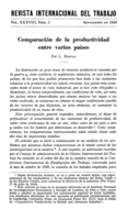 Comparación de la productividad entre varios países