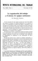La organización del trabajo y el sistema de equipos autónomos