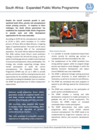 South Africa: expanded public works programme