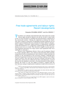 Free trade agreements and labour rights: recent developments