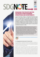 Engaging the private sector on decent work-business operations and investments: a quick glance