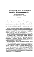 La productivité dans les économies planifiées d'Europe orientale