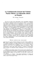 La Confederación General del Trabajo-Fuerza Obrera y la educación obrera en Francia