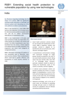India: RSBY: Extending social health protection to vulnerable population by using new technologies