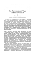 The Austrian joint wage and price council