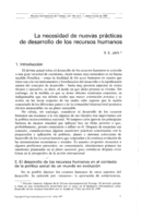 La necesidad de nuevas prácticas de desarrollo de los recursos humanos
