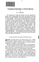 Vocational education in Soviet Russia: [I]