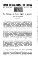 Le chômage en Suède depuis la guerre
