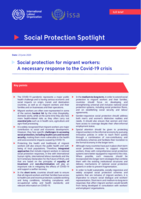 Social protection for migrant workers: a necessary response to the Covid-19 crisis