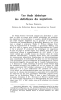Une étude historique des statistiques des migrations