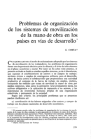 Problemas de organización de los sistemas de movilización de la mano de obra en los países en vías de desarrollo