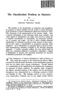 The classification problem in statistics