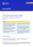 COVID-19 and the labour market in Argentina: the challenge of fighting the pandemic and its socio-economic impact at a time of severe difficulty