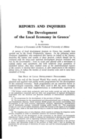 The development of local economy in Greece
