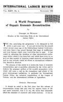 A world programme of organic economic reconstruction