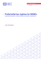 Preferential tax regimes for MSMEs: operational aspects, impact evidence and policy implications