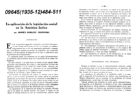 La aplicación de la legislación social en la América latina
