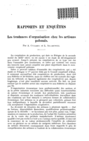 Les tendances d'organisation chez les artisans polonais