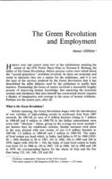 The green revolution and employment
