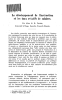 Le développement de l'instruction et les taux relatifs de salaires