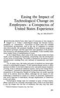 Easing the impact of technological change on employees: a conspectus of United States experience