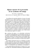 Algunos aspectos de la prevención de los accidentes del trabajo