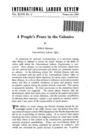 A people's peace in the Colonies