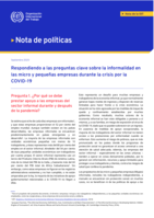 Respondiendo a las preguntas clave sobre la informalidad en las micro y pequeñas empresas durante la crisis por la COVID-19