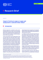 Impact of minimum wages on wages and employment in selected Indian States