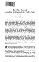 Interstate compacts on labour legislation in the United States