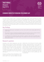 Economic impacts of reducing the gender gap