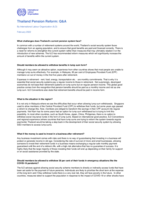 Thailand pension reform: Q&A