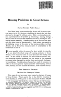 Housing Problems in Great Britain