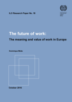 The future of work: the meaning and value of work in Europe