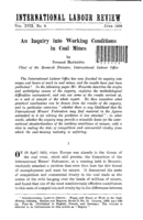 An inquiry into working conditions in coal mines