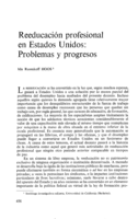 Reeducación profesional en Estados Unidos: problemas y progresos