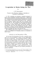 Co-operation in Russia during the war