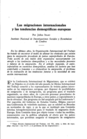 Las migraciones internacionales y las tendencias demográficas europeas